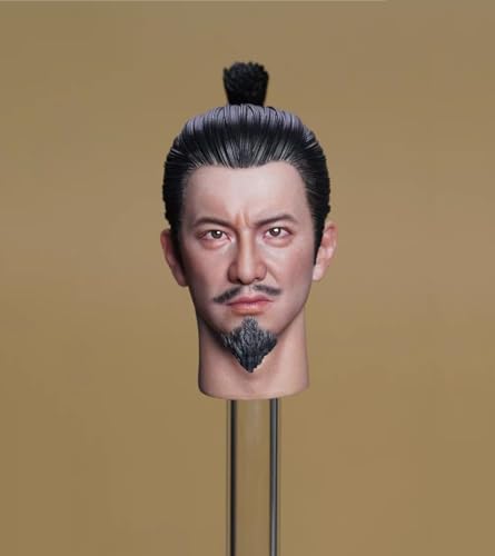 1/6 Skala Männliche Kopfskulptur, Samurai Männlicher Soldat Kopf Geschnitzt für 12inch Action Figur Körper (Mit Hals) von Fremego