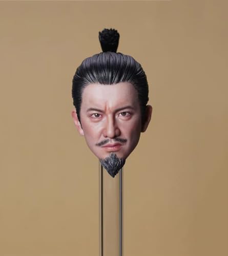1/6 Skala Männliche Kopfskulptur, Samurai Männlicher Soldat Kopf Geschnitzt für 12inch Action Figur Körper (Ohne Hals) von Fremego
