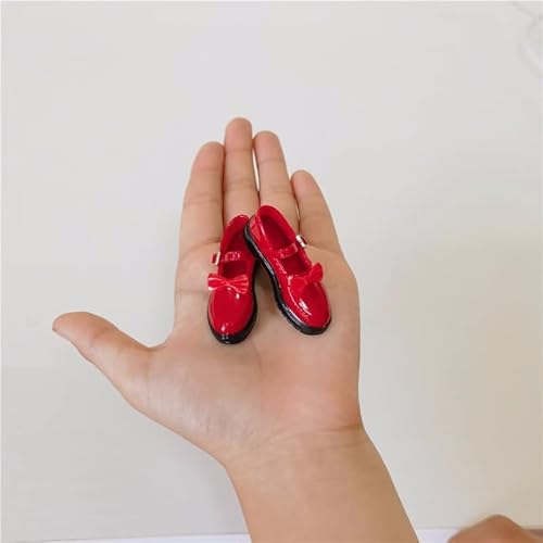 1/6 Skala Weibliche Figur Schuhe, Weibliche Uniform Schuhe Student Schuhe Accessoire für 12inch Weibliche Action Figur Körper (Rot) von Fremego