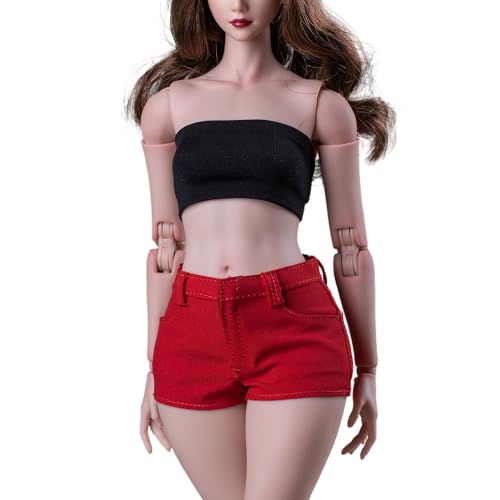 1/6 Skala Weibliche Kleidung, Weibliche Elastische Shorts Hot Pants Kleidung für 12inch PH TBL JO Worldbox Action Figur Körper (Rot) von Fremego