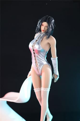 1/6 Skala Weibliche Kleidung, Weibliche Hohe Gabel Leder Mantel Bodysuit Kleidung für 12inch PH TBL JO Weibliche Action Figur Körper (Silber) von Fremego