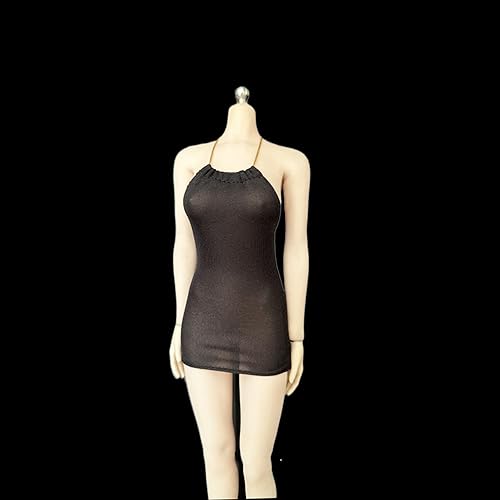 Fremego 1/6 Skala Weibliche Kleidung Weibliche Hohe Stretch Halter Kleid Engen Rock Outfit Kleidung für 12inch PH TBL JO UD Action Figur Körper (Schwarz) von Fremego