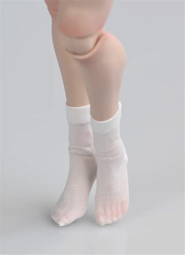 1/6 Skala Weibliche Kleidung, Weibliche Socken Kniestrümpfe Wade Socken Kostüm Outfit Kleidung Accessoire für 12inch Action Figur Körper (Weiße Socken) von Fremego