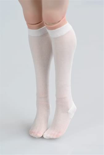 1/6 Skala Weibliche Kleidung, Weibliche Socken Kniestrümpfe Wade Socken Kostüm Outfit Kleidung Accessoire für 12inch Action Figur Körper (Weiße Wadenstrümpfe) von Fremego