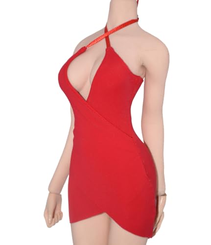 1/6 Skala Weibliche Kleidung, Weibliches EIS Seide Kleid Rock Kostüm Outfit Kleidung für 12inch PH TBL JO Action Figur Körper (Rot) von Fremego