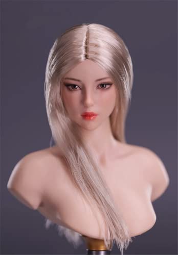 1/6 Skala Weibliche Kopfskulptur,Schönheit Asiatisches Mädchen Blondes Haar Kopf Geschnitzt für 12inch Weiblich PH TBL JO Action Figur Körper 1/6 Skala Weibliche Kopfskulptur,Schönheit Asiatisches Mädchen Blondes Haar Kopf Geschnitzt für 12inch Weiblich PH TBL JO Action Figur Körper von Fremego