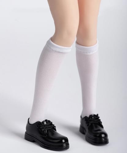 1/6 Skala Weibliche Wade Socken Elastische Strümpfe Student Socken Kleidung Zubehör für 12inch PH TBL JO Nahtlose Action Figur Körper (Weiß) von Fremego