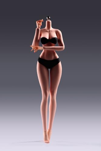 1/6 Skala Weiblicher Körper, 12inch Super Flexible Nahtlose Große Büste Figur Schlanke Taille Weiche Miniatur Action Figur Körper mit Abnehmbaren Füßen (Gebräunte Haut) von Fremego