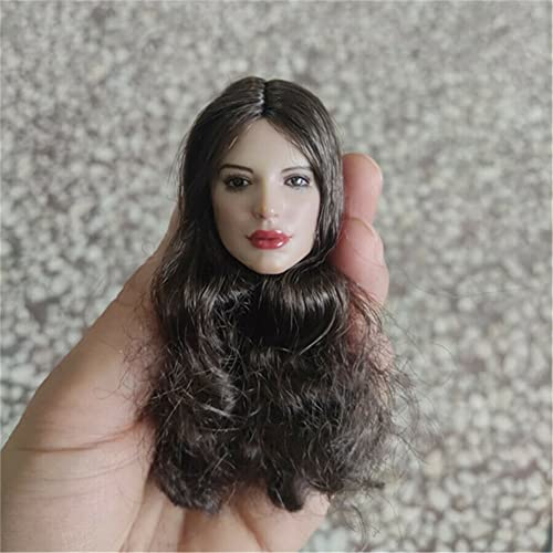1/6 Skala Weiblicher Kopf Sculpt, Europäisches Mädchen Head Sculpt Kopf Geschnitzt für 12inch Weibliche Action Figur Körper Puppe Sammlung (B) von Fremego