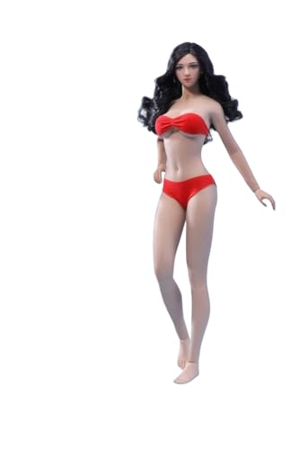 1/6 Weiblicher Körper, TBLeague 12inch Weibliche Super Flexible Mittlere Büste Nahtlose Action Figur Körper Puppe mit Abnehmbaren Füßen Sammlung (S49 Suntan Skin with Head) von Fremego