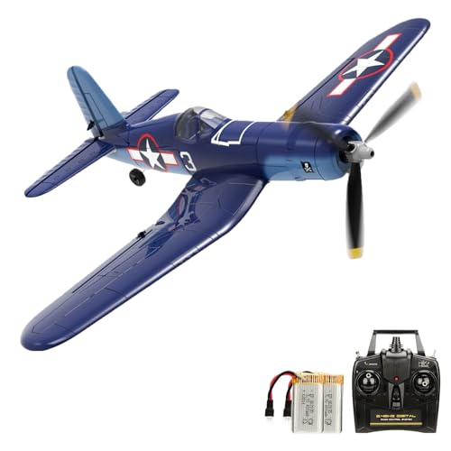 F4U RC Flugzeug, 2.4Ghz 4CH Jagdflugzeug Corsair Ferngesteuertes Flugzeug Spielzeug Kunstflug Flugzeuge für Kinder Erwachsene RTF von Fremego