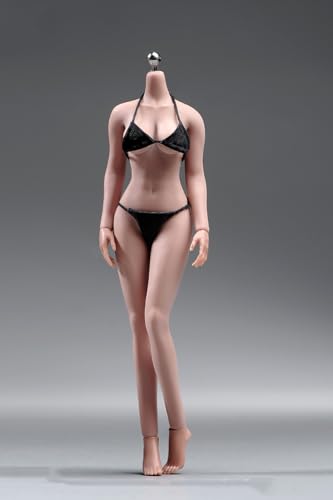 Fremego 1/12 Skala Weiblich Körper,6inch Super Flexible Nahtlose Weibliche Action Figur Körper mit Abnehmbaren Füßen Bodybuilding Körperform Miniatur Figur (Gebräunte Haut) von Fremego