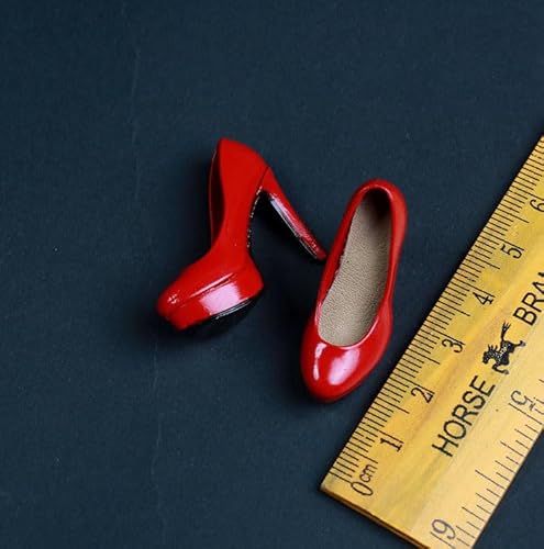 Fremego 1/6 Skala Weibliche Hochhackige Schuhe Leder Schuhe Modell Accessoire für 12inch PH TBL JO Action Figur Körper (Rot) von Fremego