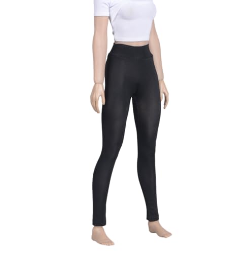 Fremego 1/6 Skala Weibliche Kleidung, Weibliche Hoch Taillierte Leggings Elastische Enge Hose Kleidung Zubehör für 12inch PH TBL JO Worldbox Action Figur Körper (Schwarz) von Fremego