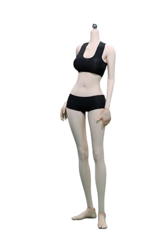 Fremego 1/6 Weiblicher Körper, 12 Zoll Superflexibler Langbeiniger Model Körper Actionfigur JIAOUDOLL Nahtlose Figurpuppe mit Abnehmbaren Füßen Ohne Kopf (Blasse Haut) von Fremego