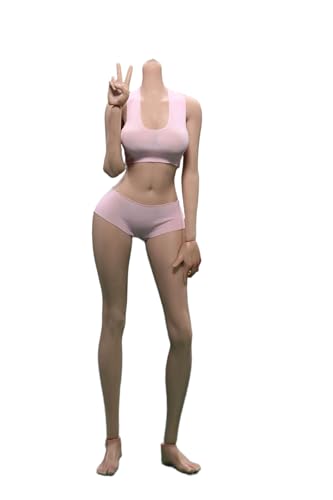 Fremego 1/6 Weiblicher Körper, 12 Zoll Superflexibler Langbeiniger Model Körper Actionfigur JIAOUDOLL Nahtlose Figurpuppe mit Abnehmbaren Füßen Ohne Kopf (Gebräunte Haut) von Fremego