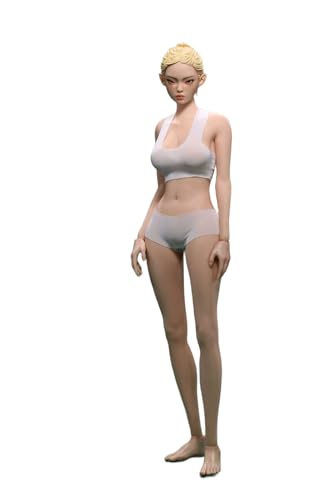 Fremego 1/6 Weiblicher Körper, 12 Zoll Superflexibler Langbeiniger Model Körper Actionfigur JIAOUDOLL Nahtlose Figurpuppe mit Abnehmbaren Füßen Ohne Kopf (Normale Haut) von Fremego