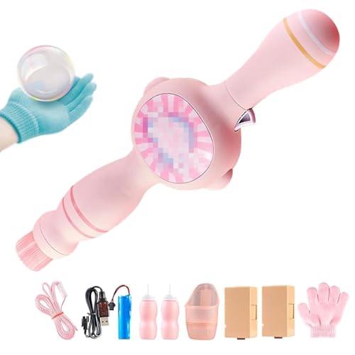 Bunte Rauchblasenmaschine und elastische Blasen Nebelstab, interaktive lustige Blasenblasenmaschine mit farbenfrohen Beleuchtung, 9 Accessoires mit Blasenlösung, für Jungen Mädchen (Rosa) von Frenaki