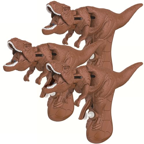 Dinosaurier-Wasserpistolen-Spielzeug für Kinder, Dino-Squirter-Sommer-Poolspielzeug, Dinosaurier-Wasserblaster-Soaker-Pistole, lustiges Roboter-Handpincher-Dino-Spiel (Braun) von Frenaki