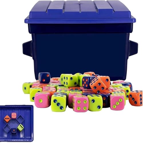 Frenaki Kreatives Spielzeug schnelllebiger Familienwürfelsspiel, Trash-Müllcontainer-Brettspiele, für 2-6 Spieler mit 80 Dice & Graffiti-Aufklebern, Interactive Family Game Night (24pcs) von Frenaki