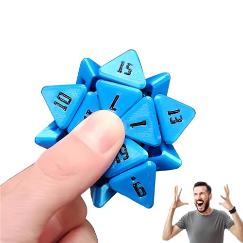 Squeezierbares D20 - Zappel Würfel, mehrfarbige matschige Gaming -Würfel sensorische Schreibtischspielzeug, Stress Angstzustände Relief Dices Spielzeug, RPG Geschenk DND Dices (A) von Frenaki