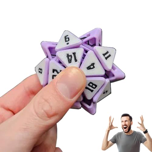 Squeezierbares D20 - Zappel Würfel, mehrfarbige matschige Gaming -Würfel sensorische Schreibtischspielzeug, Stress Angstzustände Relief Dices Spielzeug, RPG Geschenk DND Dices (E) von Frenaki