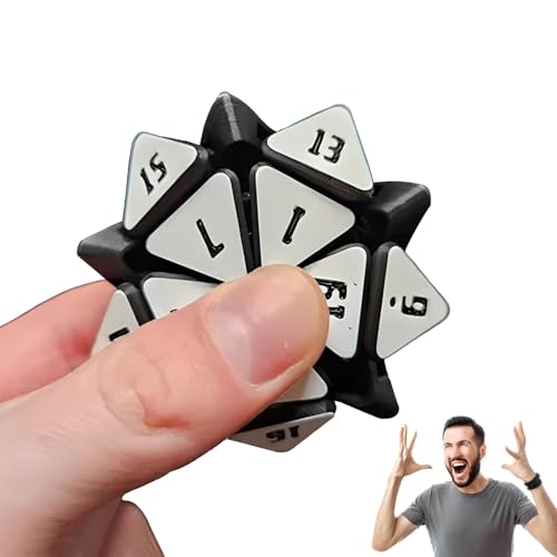 Squeezierbares D20 - Zappel Würfel, mehrfarbige matschige Gaming -Würfel sensorische Schreibtischspielzeug, Stress Angstzustände Relief Dices Spielzeug, RPG Geschenk DND Dices (F) von Frenaki