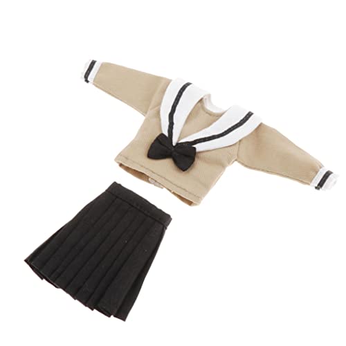 freneci Nette 1/6 Puppe Schuluniform Kleid Kleidung für Blythe BJD 12inch Girl Dolls - Kaffee von Freneci