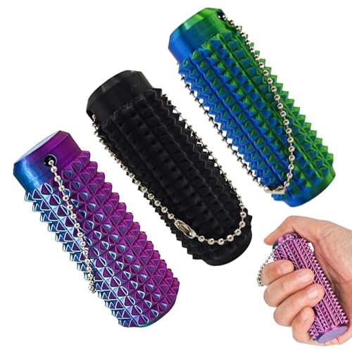 Fidget-Schlüsselanhänger, stachelig, tragbar, lebendige Farben, Fidget-Werkzeug, Schmerz-Sim-Schlüsselanhänger, 3D-gedruckter stacheliger Grippie-Stim-Schlüsselanhänger, Roller-Schlüsselanhänger für von Fresilkora