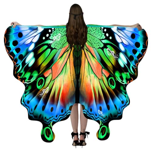 Frfik Erwachsene Schmetterlingsflügel | Polyester Schmetterling Kostüm | Erwachsene Polyester Cape Butterfly Women Wings Mit Maske | Leichte Komfortable Kreative Ideal Für Halloween Weihnachtsballe Frfik Erwachsene Schmetterlingsflügel | Polyester Schmetterling Kostüm | Erwachsene Polyester Cape Butterfly Women Wings Mit Maske | Leichte Komfortable Kreative Ideal Für Halloween Weihnachtsballe von Frfik