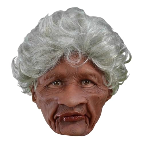 Frfik Halloween Maske Alter Mann | Realistisches Latexkostüm | Störendes Horror -Cosplay -Accessoire | Beängstigende Maske Für Party Kostüm Kostüm Carnival House Child Show Theatre von Frfik