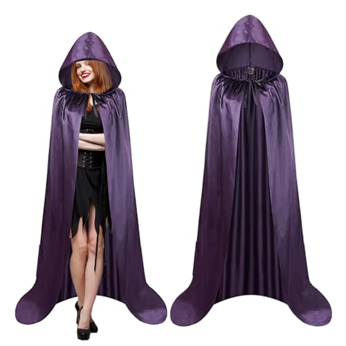 Frfik Hexenumhang – langer Umhang 150 cm – Hexenkostüm mit Kapuze für Halloween – Kostüm Cosplay atmungsaktiv für Partys Mädchen Fans von Kostümen Frfik Hexenumhang – langer Umhang 150 cm – Hexenkostüm mit Kapuze für Halloween – Kostüm Cosplay atmungsaktiv für Partys Mädchen Fans von Kostümen von Frfik
