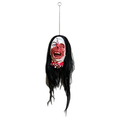 Frfik Kopfattrappe,Halloween- - Realistische Körperteil Deko Für Horror Labyrinth Escape Room Foto Hintergrund Garten von Frfik