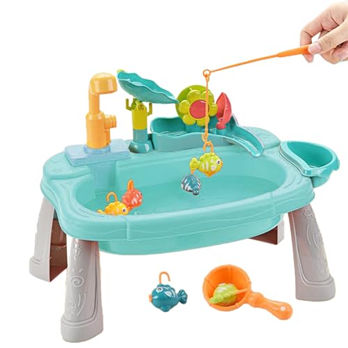 Frfik Spielzeug Waschbecken | Elektrische Spielspülmaschine mit echtem Wasser,Spielzubehör Geschirr Imitation Ab 3 Jahren von Frfik