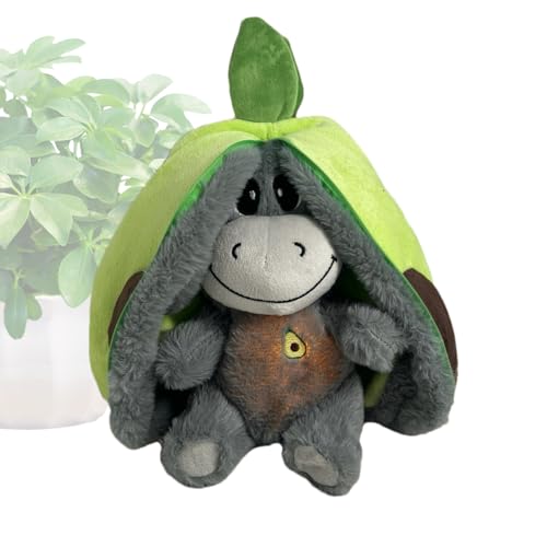 Frfik Stofftiere, Samt Atemgefüllte, Stoffededs Toy | Esel Plüschspielzeug | Beruhigen kuscheln tierplüsch, Cartoon tierplüschungen mit realistischen Atembewegungslichtern und Musik von Frfik