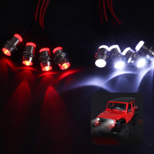 FriHobby 8LEDs LED Licht Scheinwerfer Rücklicht Kit Zubehör Kompatibel mit Traxxas Arrma Redcat HSP Tamiya Axial SCX10 Losi RC Car Truck Tank Crawler Body Shell FriHobby 8LEDs LED Licht Scheinwerfer Rücklicht Kit Zubehör Kompatibel mit Traxxas Arrma Redcat HSP Tamiya Axial SCX10 Losi RC Car Truck Tank Crawler Body Shell von FriHobby
