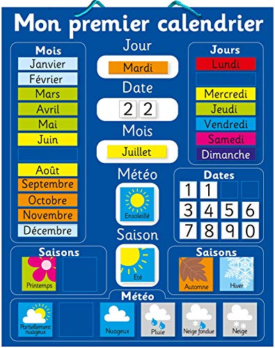 Fridge Magic Mein erster Kalender In französischer Sprache. 40 x 30cm Magnettisch von Fridge Magic