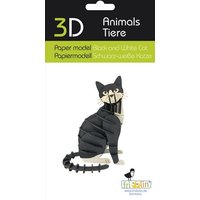 3D-Modell, Katze schwarz/weiß 3D-Modell, Katze schwarz/weiß von Fridolin GmbH