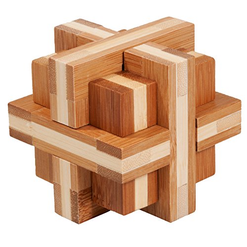 Fridolin 17457 - Bambuspuzzle 3D Doppelkreuz von Fridolin