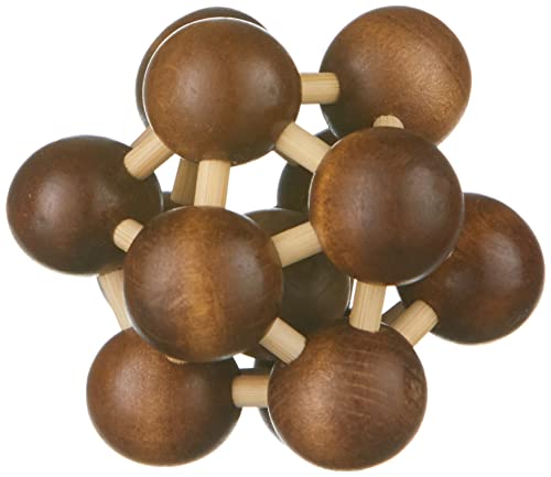 Fridolin 17469 Bambus-Puzzle Atom IQ-Test Knobelspiel Holz von Fridolin