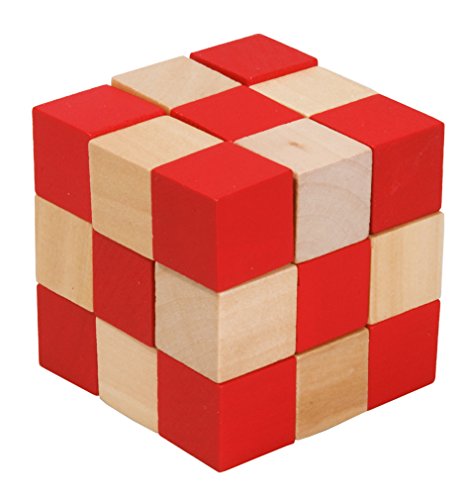 Fridolin 17476 - Magischer Würfel, 7 cm, Natur/rot Fridolin 17476 - Magischer Würfel, 7 cm, Natur/rot von Fridolin