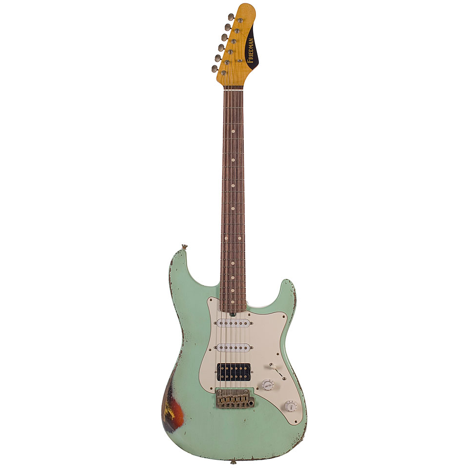 Friedman Vintage-S, Surf Green over 3Tone Sunburst, HSS E-Gitarre von Friedman