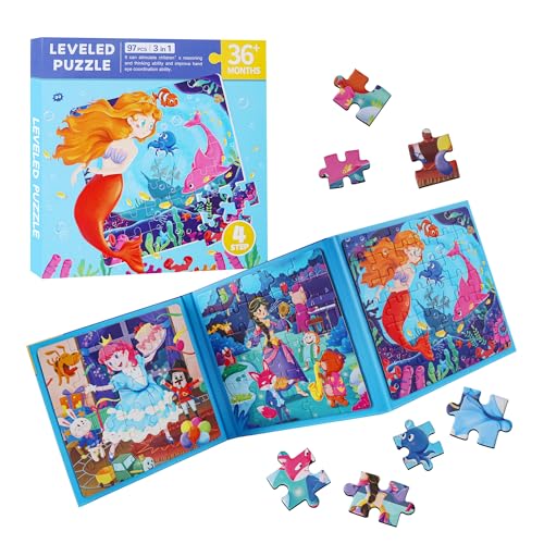 Magnet Puzzle, Kinderpuzzle, Meerjungfrau Puzzle für Kinder, 97 Teile Magnetische Puzzle Für Reisen Kinder, 3-in-1 Magnetpuzzle, Lernspielzeug, Fördert Motorik + Konzentration, Reisespiele Kinder ab 3 Magnet Puzzle, Kinderpuzzle, Meerjungfrau Puzzle für Kinder, 97 Teile Magnetische Puzzle Für Reisen Kinder, 3-in-1 Magnetpuzzle, Lernspielzeug, Fördert Motorik + Konzentration, Reisespiele Kinder ab 3 von Friedwohl