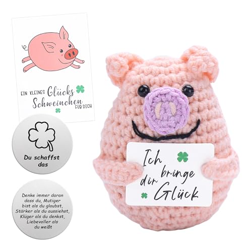 Pocket Hug Glücksschweinchen, Positive Glücksbringer Kuscheltier 1 Stück,Kreative Strickwolle Minischwein Puppe und Kleine Umarmung Glücksbringer, Mutmacher Geschenk, Gute Besserung Geschenk. Pocket Hug Glücksschweinchen, Positive Glücksbringer Kuscheltier 1 Stück,Kreative Strickwolle Minischwein Puppe und Kleine Umarmung Glücksbringer, Mutmacher Geschenk, Gute Besserung Geschenk. von Friedwohl
