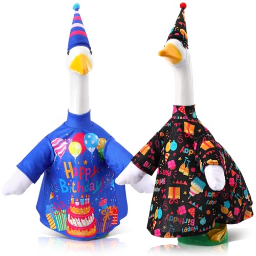 Frienda 2er-Set Gänse-Kostüm, 58,4 cm, für Veranda, Gans, Kostüm, 4. Juli, patriotischer Bienengarten, Regenmantel, Sonnenstern, Geburtstag, Stil für Sommer, Rasen, Terrasse, Dekoration Frienda 2er-Set Gänse-Kostüm, 58,4 cm, für Veranda, Gans, Kostüm, 4. Juli, patriotischer Bienengarten, Regenmantel, Sonnenstern, Geburtstag, Stil für Sommer, Rasen, Terrasse, Dekoration von Frienda