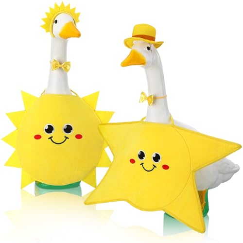 Frienda 2er-Set Gänse-Kostüme, 58,4 cm, für Veranda, Gans, Kostüm, 4. Juli, patriotischer Bienengarten, Regenmantel, Sonnenstern, Geburtstag, Stil für Sommer, Rasen, Terrasse, Dekoration (Sonne und Frienda 2er-Set Gänse-Kostüme, 58,4 cm, für Veranda, Gans, Kostüm, 4. Juli, patriotischer Bienengarten, Regenmantel, Sonnenstern, Geburtstag, Stil für Sommer, Rasen, Terrasse, Dekoration (Sonne und von Frienda