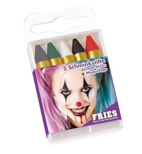 5 Schminkstifte für Halloween, Party, Karneval von FRIES