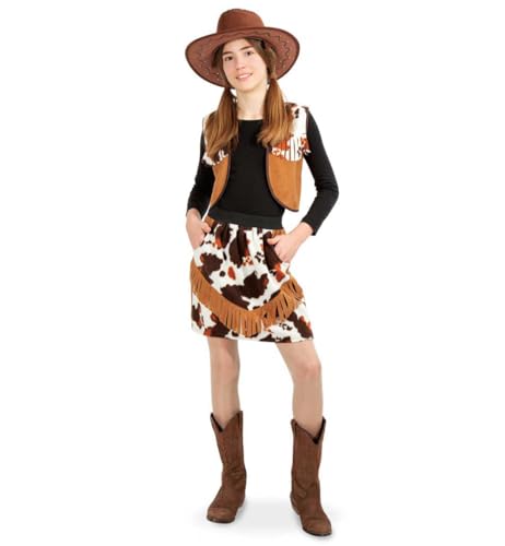 Fries Cowgirl Sally Kostüm für Mädchen | Mädchenkostüm Fasching Karneval | Cowboy Wilder Westen (164) von FRIES