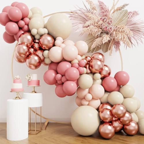 Luftballon Girlande Rosa, Ballon Girlande mit Luftballons Rosa, Zartorange, Sand Weiße und Rosegold, Luftballons Rose für Geburtstagsdeko, Hochzeitsdeko, Babyparty, Baby Shower, Verlobung Deko Luftballon Girlande Rosa, Ballon Girlande mit Luftballons Rosa, Zartorange, Sand Weiße und Rosegold, Luftballons Rose für Geburtstagsdeko, Hochzeitsdeko, Babyparty, Baby Shower, Verlobung Deko von Frigg