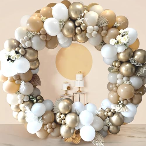 Weißgold Luftballons Geburtstag, Luftballon Girlande mit Luftballons Gold, Luftballons Weiß, Weißsand und Nude Ballons, Ballonbogen für Boho Hochzeit Deko, Birthday Decorations, Baby Shower, Babyparty Weißgold Luftballons Geburtstag, Luftballon Girlande mit Luftballons Gold, Luftballons Weiß, Weißsand und Nude Ballons, Ballonbogen für Boho Hochzeit Deko, Birthday Decorations, Baby Shower, Babyparty von Frigg